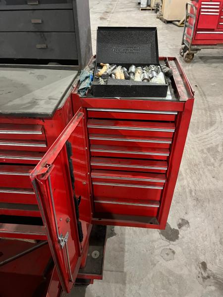 Snap-on Toolbox on Cart with tools and top box - Image 3