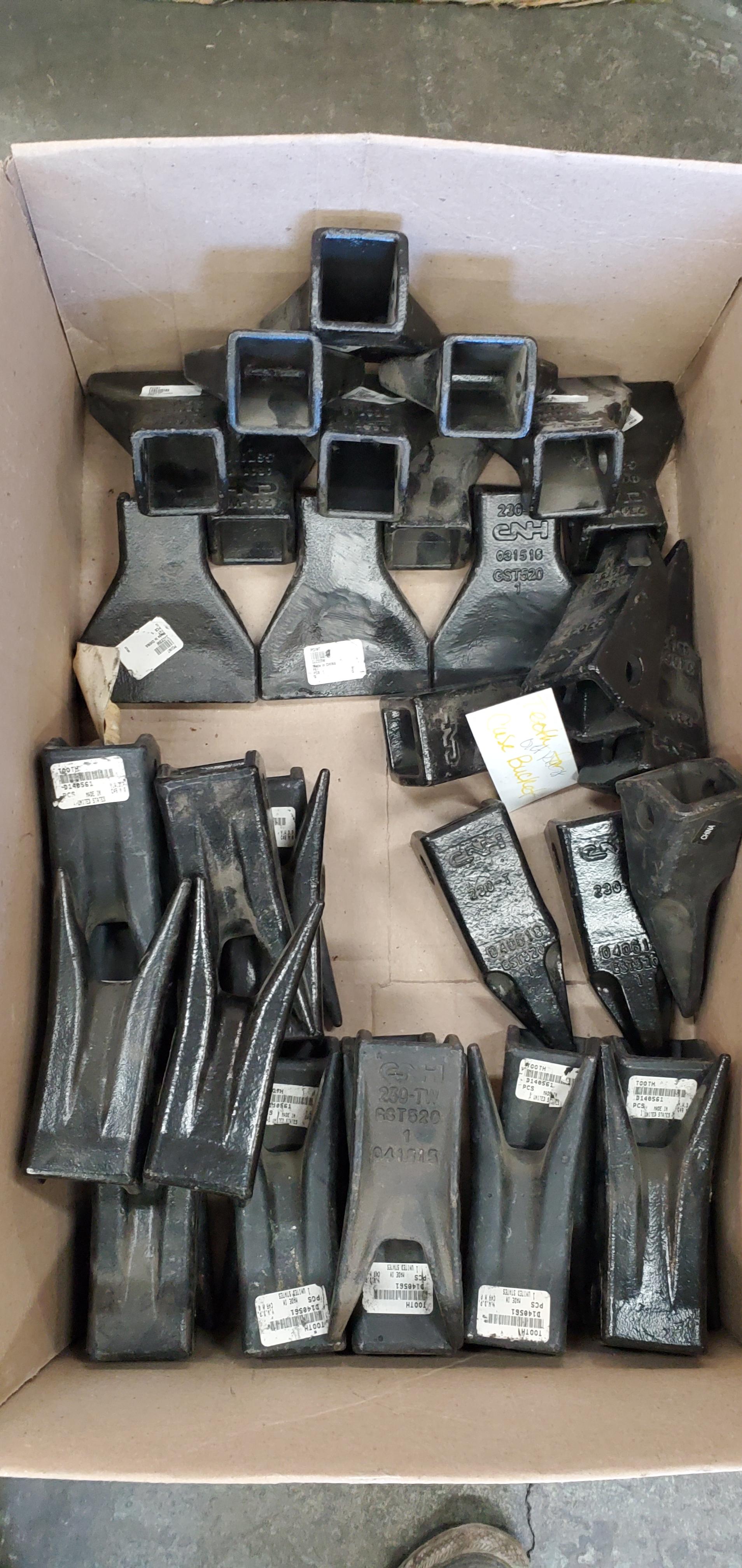 Lot of 35 Various Case Bucket Teeth, Fits 1 3/4