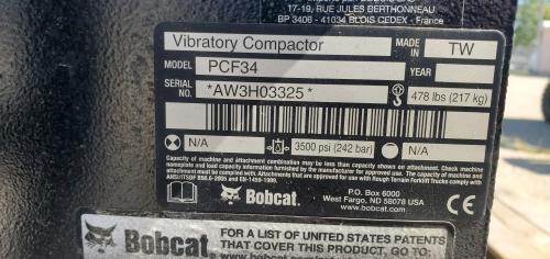 Bobcat PCF34 Compactor Attachment. - Image 3