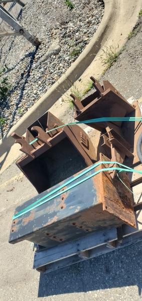 Lot of 2 Werk-Brau Excavator Attachments w/stand. - Image 1