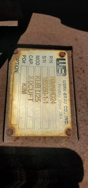Lot of 2 Werk-Brau Excavator Attachments w/stand. - Image 4