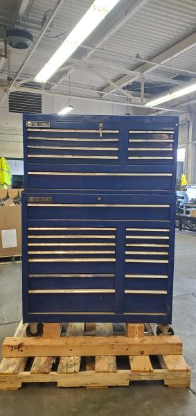 Napa Rolling ToolBox with Top Box- Tools Included- Has Keys. 40"x64" (Not Available for Donation). - Image 1