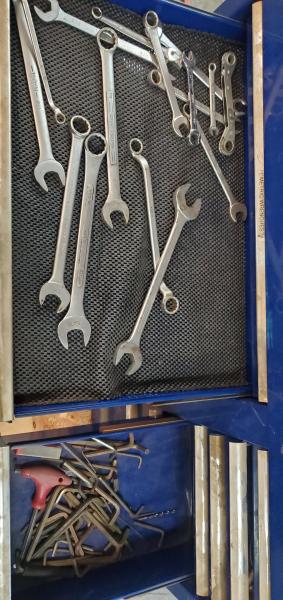 Napa Rolling ToolBox with Top Box- Tools Included- Has Keys. 40"x64" (Not Available for Donation). - Image 3