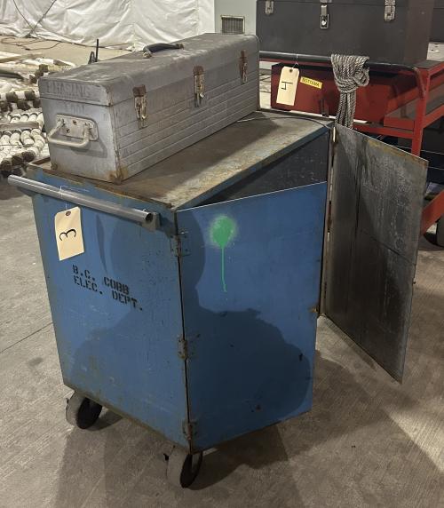 Lot 3- Used Tool Cart with Small Toolbox.(JH Campbell)