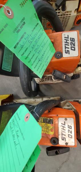 Lot of 4 Stihl Chainsaws, Broken/Missing Parts. - Image 2