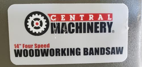 Central Machinery 14" 4 Speed Woodworking Bandsaw. - Image 3