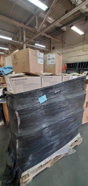 92 Boxes of KleenGuard A65; 45314/45313/ Disposable Flame Resistant Coverall- Each box Contains 26 Suits. Boxes are Water Damaged. 40 Boxes of XL, 52 Boxes of Large. - Image 5