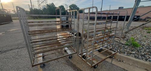 Lot of 2 Used Rolling Racks, 68"x64"x24” - Image 1