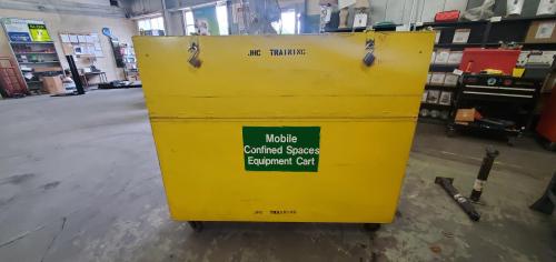 Large Metal Tool Storage Box. 5ft x 32" x 53.5".