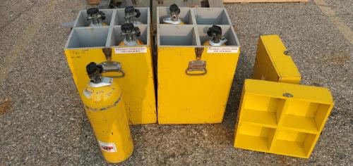 Lot of 6 Scott Air Cylinders. Not rated or tested.