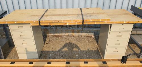 Lot of 2x 28" x 72" Workbenches- no supports on end of each one.