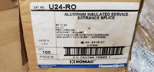 Pallet of HOMAC U24-RO -Insulated Aluminum Splice 5/8Inch Red/Orn - Image 3
