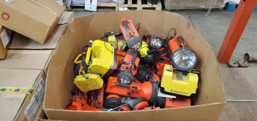Lot of Untested Streamlight/Pelican Work Lights/Flashlights. - Image 1