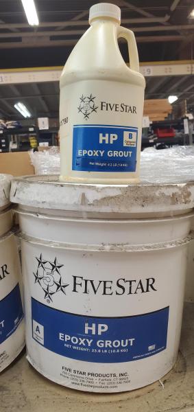 Five Star HP Epoxy Grout. 9x 3Gallon Jugs of Part A and 9x Quart Jugs of Part B. - Image 1