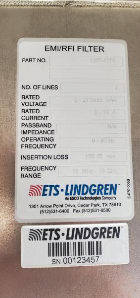 ETS-Lindgren RF Shielded Feedthrough Assembly with GIGA-FOIL Fiber Optic Isolation Link - Image 2