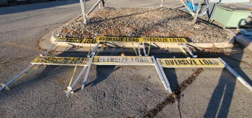 Lot of 6 Reflective Oversize Load Sign with Aluminum Mounting Brackets - Image 2