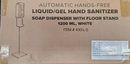 Lot of 18 Automatic Hands-Free Liquid/Gel Hand Soap Dispenser with Floor Stand. - Image 1