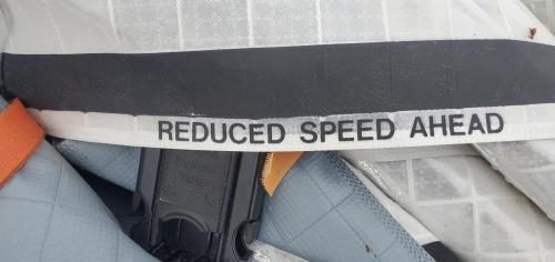 Lot of Construction Flags and Stands- 11 Flags, 3 Stands - Image 3