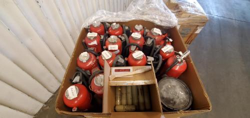 Lot of Retired Ansul Fire Extinguishers and parts. - Image 1