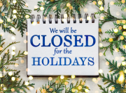 Happy Holidays!! Our warehouse will be closed for the holidays from Monday, December 22nd until Monday, January 5th.  No one will be available for inquiries, visits, or pick-ups during this time.     