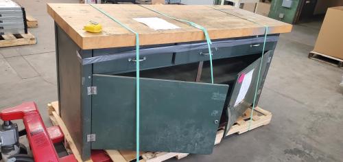 Metal Workstation with Wood Top- 72" x 30". - Image 2