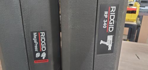 RIDGID RP 340 32kN press tool with MegaPress standard jaws. Includes 1/2", 3/4", 1-1/4", and 1-1/2" jaws. - Image 5