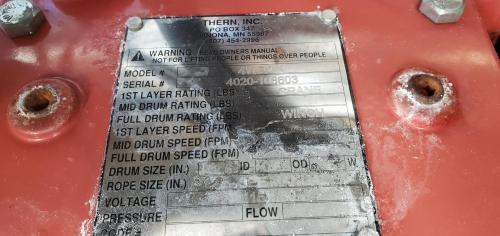 Beta Max Hoist System &ndash; Thern 4W2-K Worm Gear Winch &ndash; Material Lift System- Unknown Working Condition- - Image 3