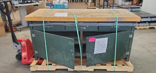 Metal Workstation with Wood Top- 72" x 30". - Image 1