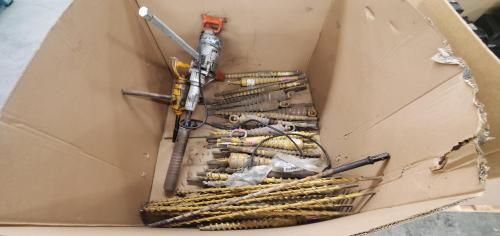 Assorted utility auger drill bits with pneumatic drills- - Image 4