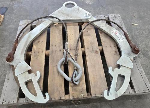 Hogg & Davis Utility Pole Lifting Clamp / Line Construction Rigging Tool with Cable & Shackle &ndash; Heavy Duty Lineman Equipment. - Image 1