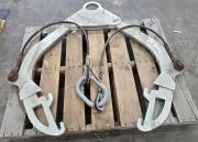 Hogg & Davis Utility Pole Lifting Clamp / Line Construction Rigging Tool with Cable & Shackle &ndash; Heavy Duty Lineman Equipment.