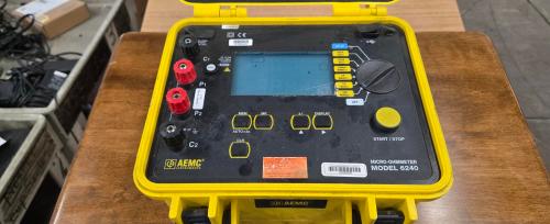 AEMC Instruments Model 6240 Micro-Ohmmeter, portable high-current resistance tester with digital display, multiple test ranges, and rugged field case - Image 3