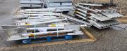 Efficiency Production trench box extension/shoring units with hydraulic cylinders-