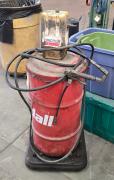 Lincoln Pneumatic Grease Pump System on Drum with Hose and Dispensing Gun- Not Empty-