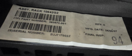 Empty HP Server Rack- 77" x 45" x 24" wide. - Image 7