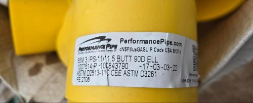 Bulk lot of polyethylene gas line materials including PolyValve valves, Performance Pipe fittings, risers, and assorted components, surplus. - Image 11