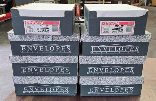 Lot of 4,000 Qty #10 Window Envelopes (White Wove)- 8.125 - Image 2