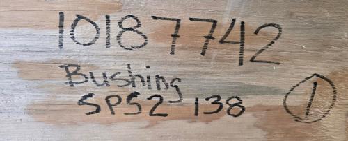 Lot 2 high-voltage porcelain station post insulators rated for 145kV. Ribbed weather-shed design for outdoor substation or transmission applications. - Image 3