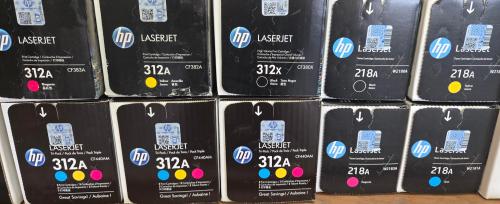 Mixed Lot of New HP LaserJet Toner Cartridges (312A, 218A, 42A/42X, 82X) &ndash; - Image 1