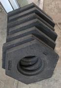 Lot of 7 ADASAFE Safety Cone Weights &ndash; Heavy Duty Rubber Base Plates-