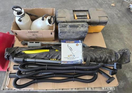 Mixed Lot: Pneumatic Die Grinder w/ SAIT Discs, Assorted Tools & Accessories- - Image 1