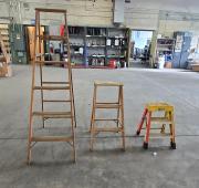 Lot of 3 Stepladders, 6', 3', 2'-