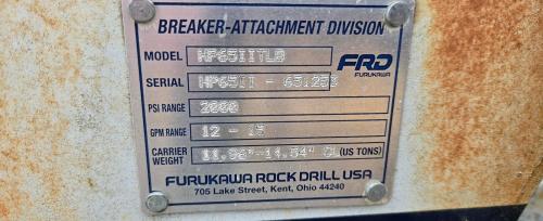 FRD Furukawa HP65-II hydraulic breaker attachment with Switch Hitch, fits ~12&ndash;15 ton carriers- - Image 6