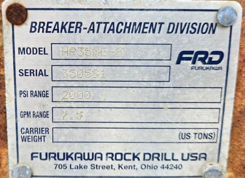 FRD Furukawa HP35 hydraulic breaker attachment with hoses- - Image 4