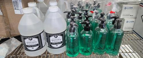 Mixed Lot of PPE & Cleaning Supplies Including KN95 Masks, Alcohol Antiseptic, Spray Bottles, Wipes, and Assorted hand sanitizer-  - Image 2