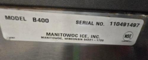 Manitowoc Commercial Ice Machine w/ B400 Bin &ndash; 208-230V. Untested. Missing Small Front Panel- - Image 9