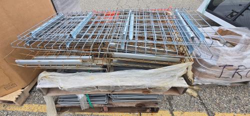 Mixed Lot Pallet Racking Parts- Including beams, wire decking, clips, and assorted hardware &ndash; compatibility unknown. - Image 2