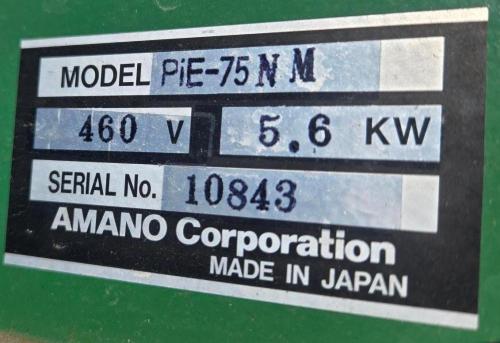 Amano PiE-75W-M Industrial Dust Collector &ndash; 460V, 5.6kW, Pulse-Jet Filtration System with Bindicator Pulse Point II controls. Heavy-duty industrial dust collection unit manufactured in Japan. Includes integrated control panel- #3. - Image 2