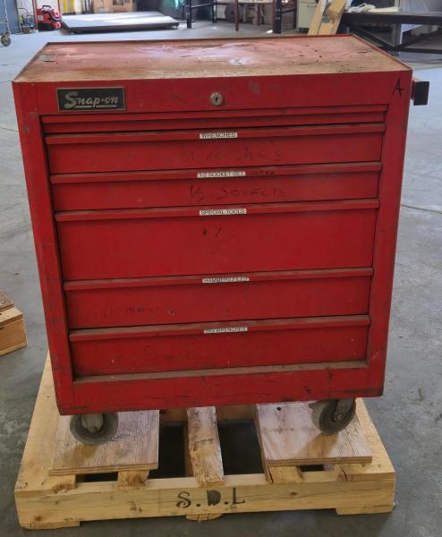 Snap-on Rolling Tool Chest- Some tools- 31.5" x 21" x 36" Tall.  - Image 2
