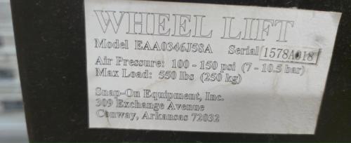 Snap-On Wheel Lift Model: EAA0346J58A Serial: 1578A018 550 lb Capacity - Image 3